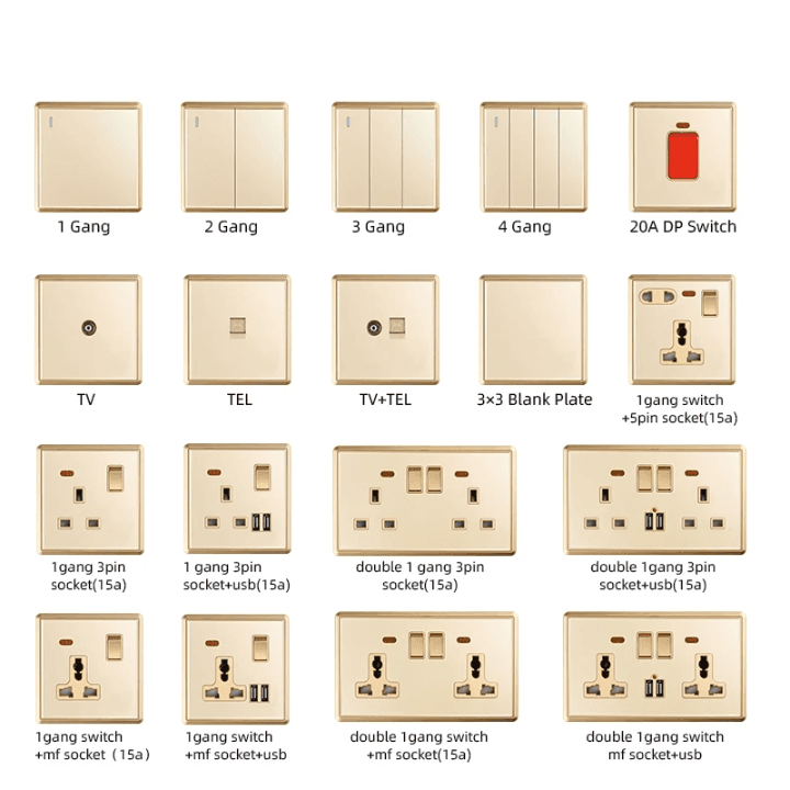 Double socket ( Gold )